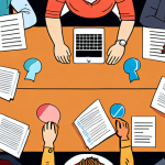 **Open Discussion**: Create an illustration showing a diverse group of people engaged in a lively discussion around a table. Emphasize the exchange of ideas, with speech bubbles representing various perspectives and thoughts. The setting should be collaborative and vibrant, showcasing openness and respect for differing opinions.