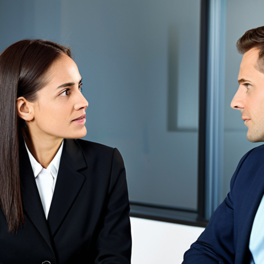 Active Listening at Work**
"A professional businesswoman in a modern office setting, actively listening to a colleague. She is wearing a modest business suit and maintaining eye contact. The colleague is animatedly explaining something. The scene should convey understanding and engagement. fully clothed, appropriate attire, safe for work, perfect anatomy, natural proportions, professional, family-friendly."
**