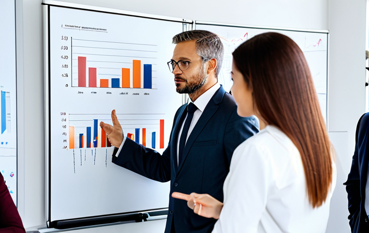 **
A team of diverse professionals in a brightly lit, modern office discussing project progress. Several team members are gesturing to a whiteboard covered in charts and diagrams. Everyone is wearing appropriate business attire. The scene evokes a sense of collaboration and problem-solving. Safe for work, appropriate content, fully clothed, professional, perfect anatomy, natural proportions.
**