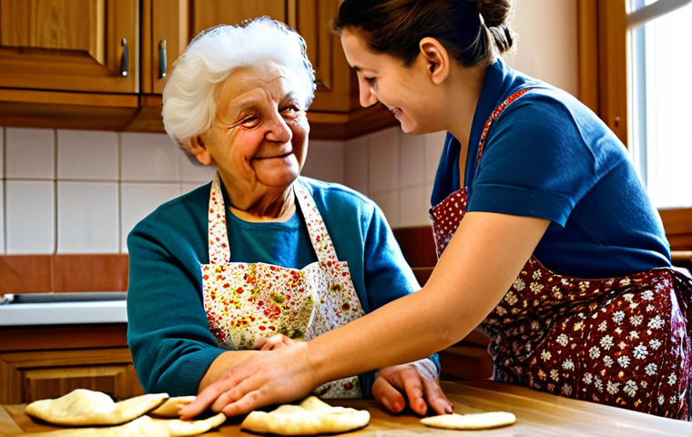 상대방의 감정 반응 이해하기 - **
"A friendly Polish grandmother ("Babcia") in a cozy, sunlit kitchen, fully clothed in a floral a...