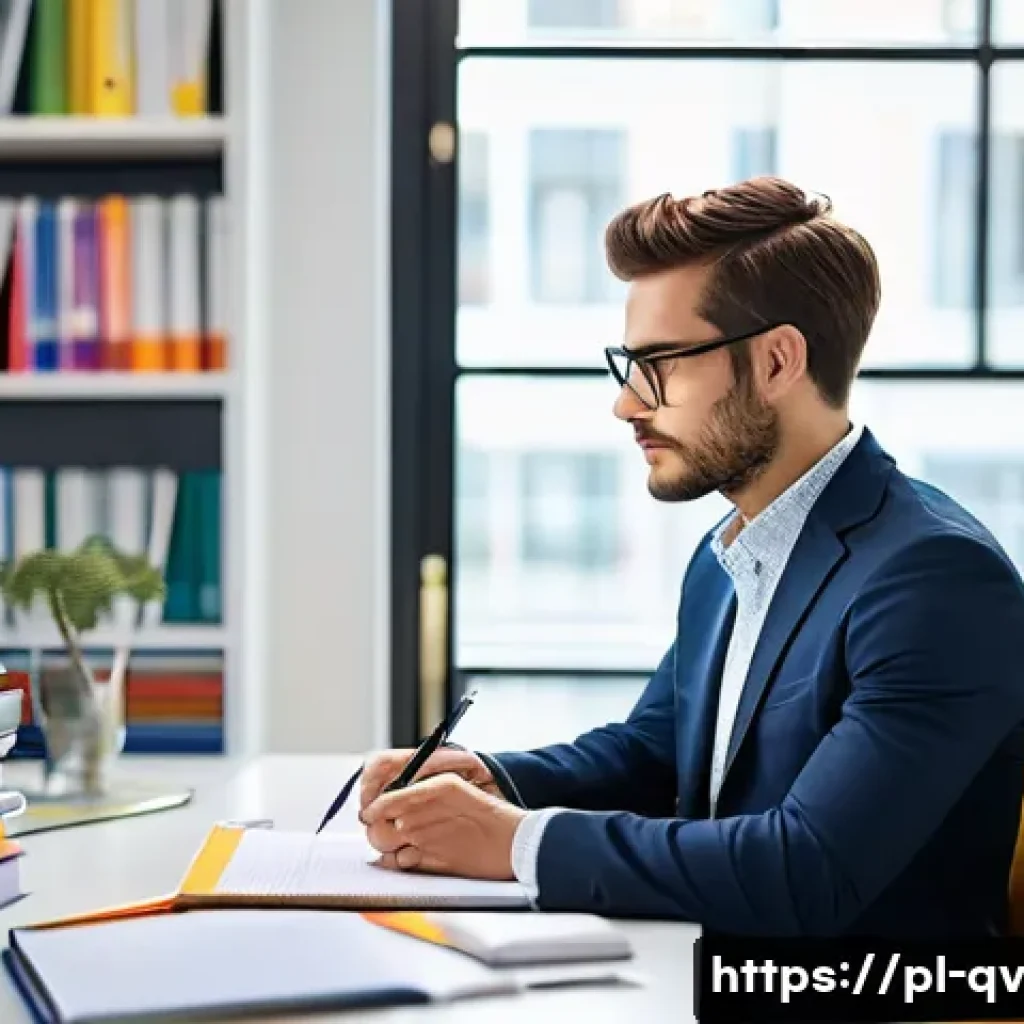 생산적인 의견 제시를 위한 연습 방법 - **Prompt:** A young professional, 20s-30s, male or female, sits at a modern, organized desk in a bri...